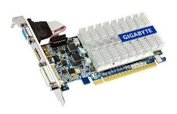 Видеокарта Gigabyte PCI-E NV GV-N210SL-1GI GF210 1G 64bit DDR3 520/1200 HDMI+DVI+CRT RTL
