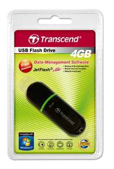 Flash-носитель Transcend 4Gb JetFlash 300 TS4GJF300 USB2.0 черный