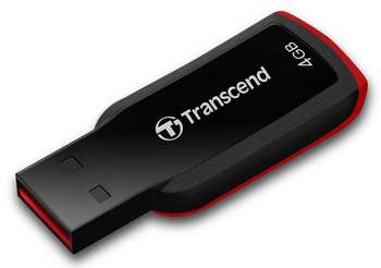 Flash-носитель Transcend 4Gb Jetflash 360 TS4GJF360 USB2.0 черный/красный