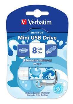 Flash-носитель Verbatim 8Gb Store n Go Mini ELEMENTS EDITION 98159 USB2.0 Water