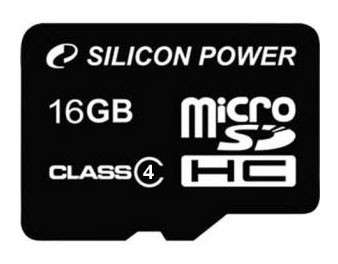 Карта памяти Silicon Power Флеш карта microSDHC 16Gb Class4 SP016GBSTH004V10-SP + adapter