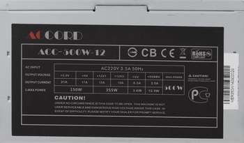 Блок питания ACCORD ATX 500W ACC-500-12 4*SATA I/O switch