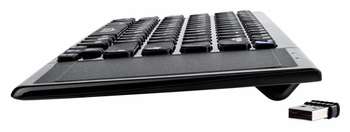 Клавиатура Oklick 850 ST черный USB Радиоканал slim Multimedia Touch