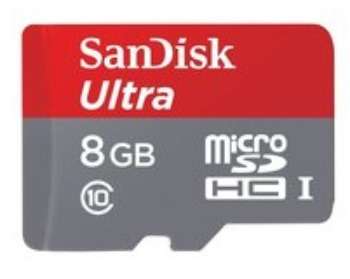 Карта памяти SanDisk microSDHC 8Gb Class10 SDSDQUAN-008G-G4A Android Ultra+SD Adapter+Memory Zone Android App 48MB/s