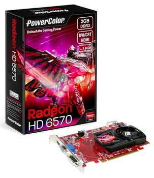 Видеокарта PowerColor PCI-E ATI AX6570 2GBK3-HE Radeon HD 6570 2048Mb 128bit DDR3 650/1000 DVI/HDMI/CRT/HDCP bulk
