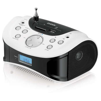 Магнитола BBK BS01 черный/белый/MP3/FM/USB/BT/SD