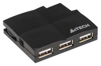 Маршрутизатор A4 USB 2.0  HUB-57 4порт. черный