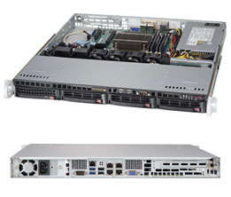 Сервер SuperMicro SYS-5018D-MTLN4F Xeon DDR3 ECC 3.5" max4 Platunum 350W3Y s1150/4xDIMM 4xRJ-45 1U