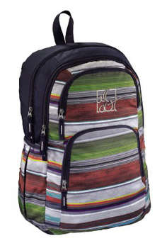Школьный рюкзак ALL OUT Kilkenny Waterfall Stripes фиолетовый/черный