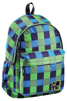Школьный рюкзак ALL OUT Luton Pool Check зеленый/голубой клетка