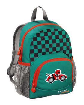 Школьный рюкзак STEP BY STEP Junior Dressy little racer зеленый/серый гонщик