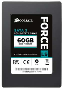 Жесткий диск HDD Corsair 60GB 2.5" SSD Drive Force Series LS without 2.5” to 3.5” bracket CSSD-F60GBLSB