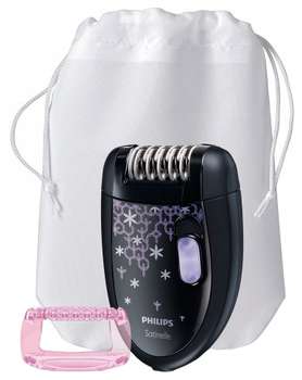 Эпилятор Philips электрические / Satinelle,  цвет: черный гламур, питание от сети