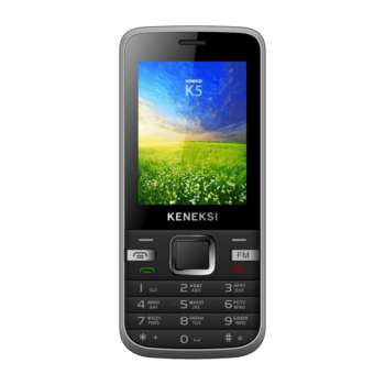 Сотовый телефон KENEKSI Телефон сотовый K5 Black, 2.4'' 320x240, up to 16GB flash, 0.3Mpix, 2 Sim, 2G, BT, 800mAh, 116g, 118x51.5x11.2 K5 Black
