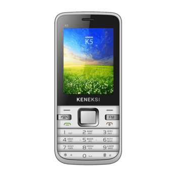 Сотовый телефон KENEKSI Телефон сотовый  K5 Silver, 2.4'' 320x240, up to 16GB flash, 0.3Mpix, 2 Sim, 2G, BT, 800mAh, 116g, 118x51.5x11.2 K5 Silver