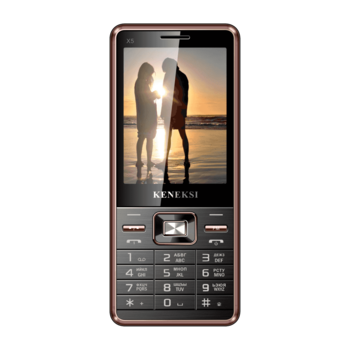 Сотовый телефон KENEKSI Телефон сотовый  X5 Black-golden, 2.8'' 320x240, up to 16GB flash, 1.3Mpix, 2 Sim, 2G, BT, 1000mAh, 92g, 130x56x11 X5 Black-golden