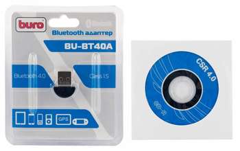 Контроллер BURO USB BU-BT40A Bluetooth 4.0+EDR class 1.5 20м черный