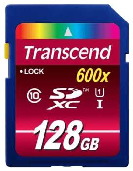 Карта памяти Transcend Флеш-накопитель  128GB SDXC Class10 UHS-I 600X ULTIMATE TS128GSDXC10U1