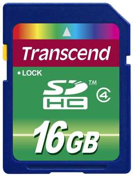 Карта памяти Transcend 16GB SDHC Class4 TS16GSDHC4