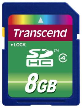Карта памяти Transcend Флеш-накопитель  8GB SDHC Class4 TS8GSDHC4