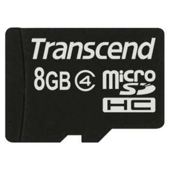 Карта памяти Transcend 8GB microSDHC Class4  TS8GUSDC4
