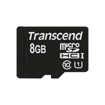 Карта памяти Transcend Флеш-накопитель 8GB microSDHC Class10 UHS-I  PREMIUM + adapter TS8GUSDU1
