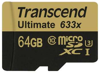 Карта памяти Transcend 64GB XC Class 10 UHS-I U3 633x