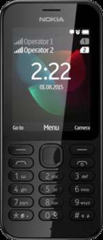 Сотовый телефон Nokia Телефон сотовый  222 Dual Sim Black, 2.4'' 320x240, 360MHz, 16MB RAM, 16MB, up to 32GB flash, 2Mpix, 2 Sim, 2G, BT, 1100mAh, 78g, 116x50x12.9 A00026178