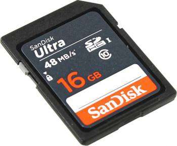 Карта памяти SanDisk SDHC 16Gb Class10  SDSDUNB-016G-GN3IN Ultra