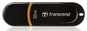 Flash-носитель Transcend 32Gb Jetflash JF300 TS32GJF300 USB2.0 черный/оранжевый