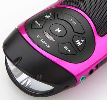 Магнитола SUPRA PAS-6277 розовый/черный 3Вт/MP3/FM/BT/microSD