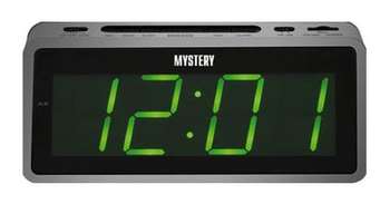 Радиобудильник MYSTERY MCR-60 серебристый LCD часы:цифровые AM/FM/УКВ