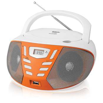 Магнитола BBK BX193U белый/оранжевый 2Вт/CD/CDRW/MP3/FM/USB