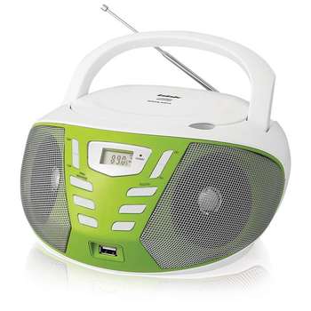 Магнитола BBK BX193U белый/зеленый 2Вт/CD/CDRW/MP3/FM/USB