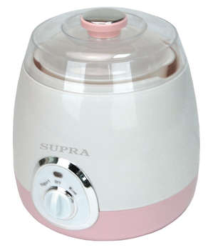 Йогуртница SUPRA YGS-7001 15Вт 1б. 1000мл упр.:механич. розовый/белый