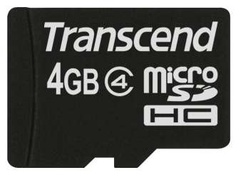 Карта памяти Transcend 4GB HC Card Class 4  no adapter TS4GUSDC4