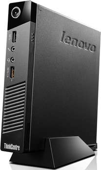 Компьютер, рабочая станция Lenovo ПК  ThinkCentre M53 Tiny slim Cel J1800 /4Gb/500Gb 5.4k/HDG/Windows 8.1 64/Eth/черный
