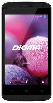 Смартфон Digma A401 3G Linx 4Gb графит моноблок 3G 2Sim 4" 480x800 Android 5.1 2Mpix WiFi BT GSM900/1800 GSM1900 TouchSc MP3 FM A-GPS microSD max32Gb
