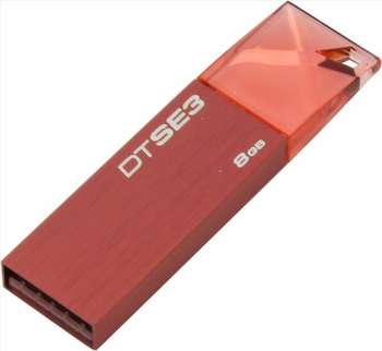 Flash-носитель Kingston Флеш Диск  8Gb DataTraveler SE3 KC-U688G-4C1R USB2.0 красный