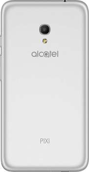 Смартфон ALCATEL Pixi 4 4G 5045D 8Gb серебристый/черный моноблок 3G 4G 2Sim 5" 480x854 Android 6.0 8Mpix 802.11bgn BT GPS GSM900/1800 GSM1900 MP3 FM A-GPS microSD max32Gb