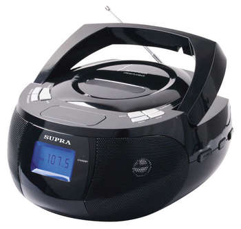 Магнитола SUPRA Аудио  BB-33MUS черный 2Вт/MP3/FM/USB/SD