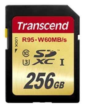 Карта памяти Transcend 256GB XC Class10 UHS-I U3 R95, W60MB/s