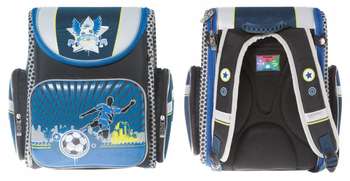 Школьный рюкзак SILWERHOF Ранец  Sport черный/синий футбольный мяч