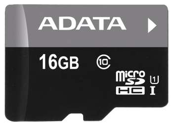 Карта памяти ADATA 16GB HC class10 UI without SD adapter