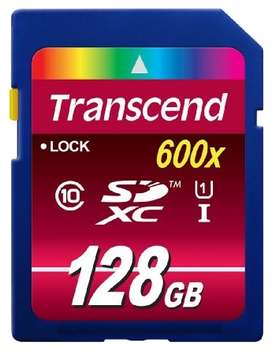 Карта памяти Transcend 128GB XC Class 10 UHS-I 600x