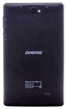 Планшет Digma CITI 7507 4G SC9832 4C/RAM2Gb/ROM32Gb 7" IPS 1280x800/3G/4G/Android 6.0/черный/5Mpix/2Mpix/BT/GPS/WiFi/Touch/microSD 128Gb/minUSB/2500mAh