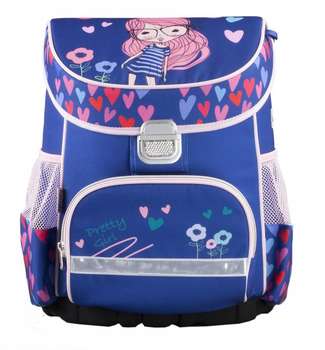 Школьный рюкзак Hama Ранец  PRETTY GIRL синий/розовый