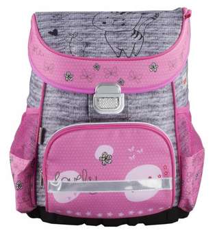 Школьный рюкзак Hama Ранец  LOVELY CAT серый/розовый