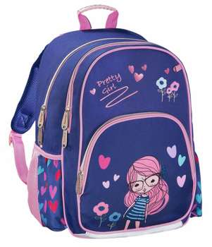 Школьный рюкзак Hama Рюкзак PRETTY GIRL синий/розовый