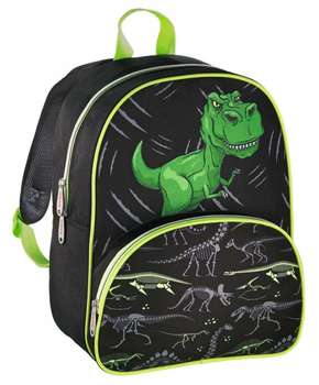 Школьный рюкзак Hama Рюкзак детский DINO черный/зеленый